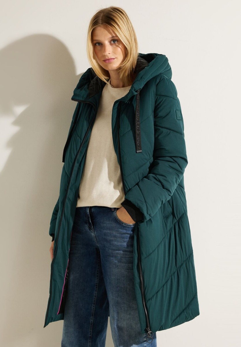 Lady Winter Coat Green from Cecil GOOFASH