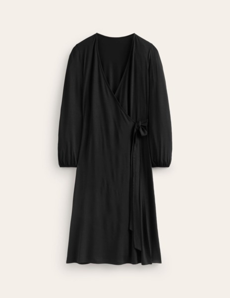 Lady Wrap Dress - Black - Boden GOOFASH