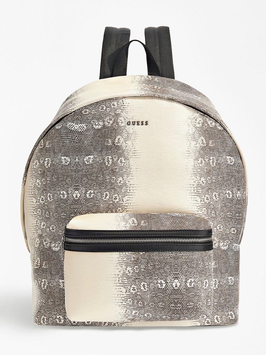 Man Backpack White from Guess GOOFASH
