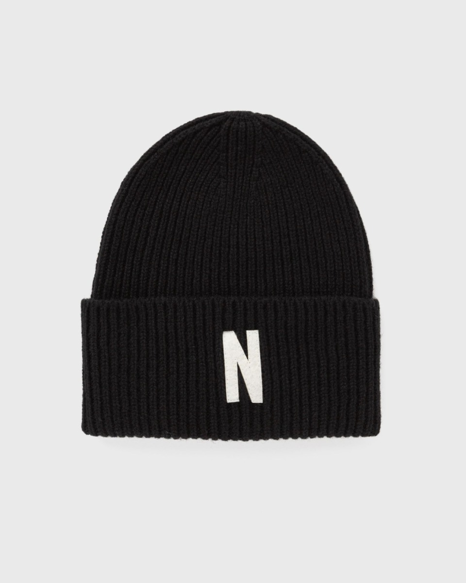 Man Beanie in Black Norse Projects - Bstn GOOFASH