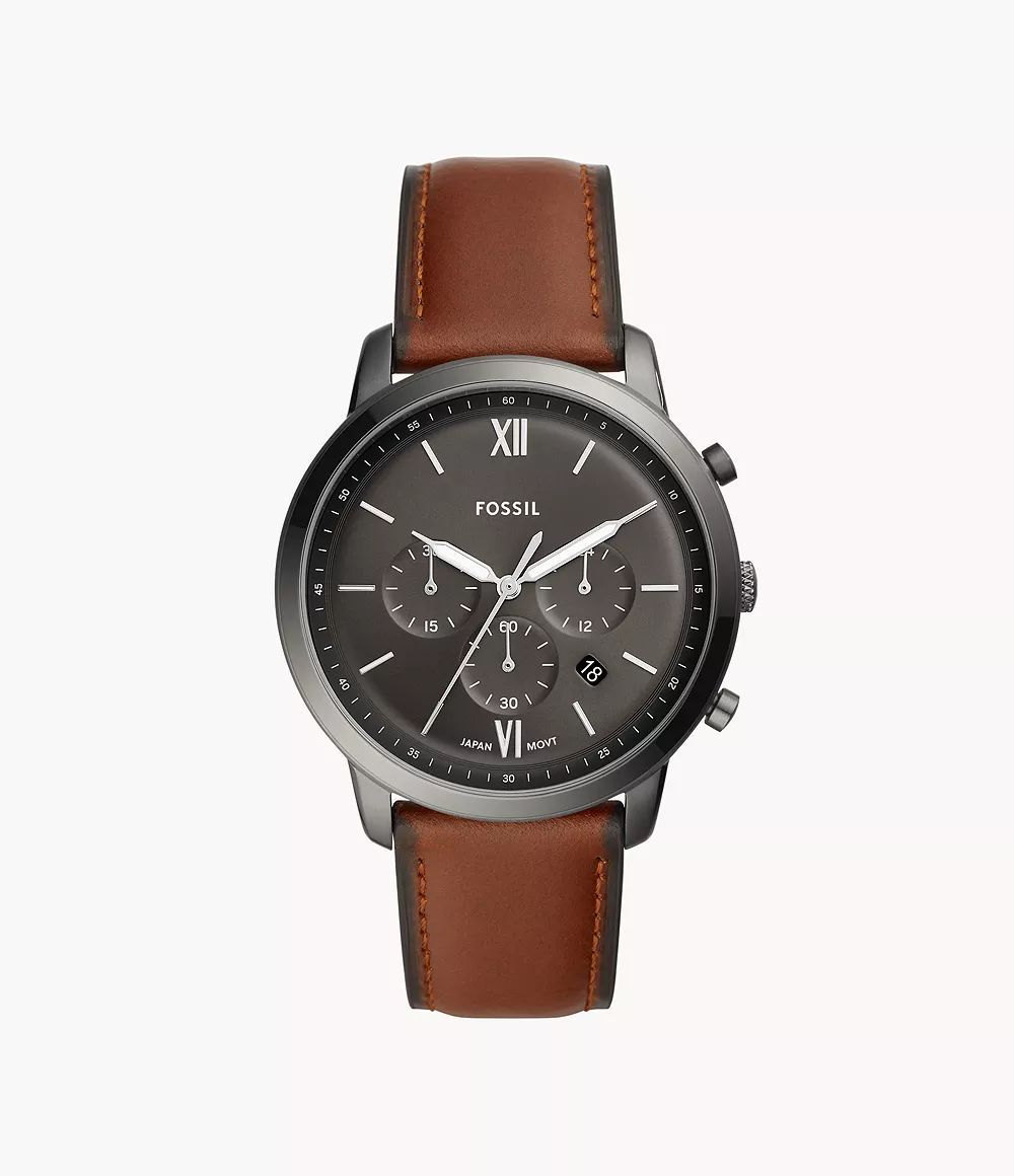 Man Chronograph Watch Brown from Fossil GOOFASH