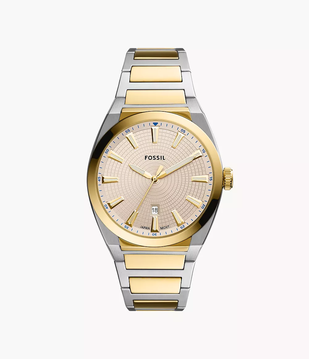 Man Gold Watch at Fossil GOOFASH