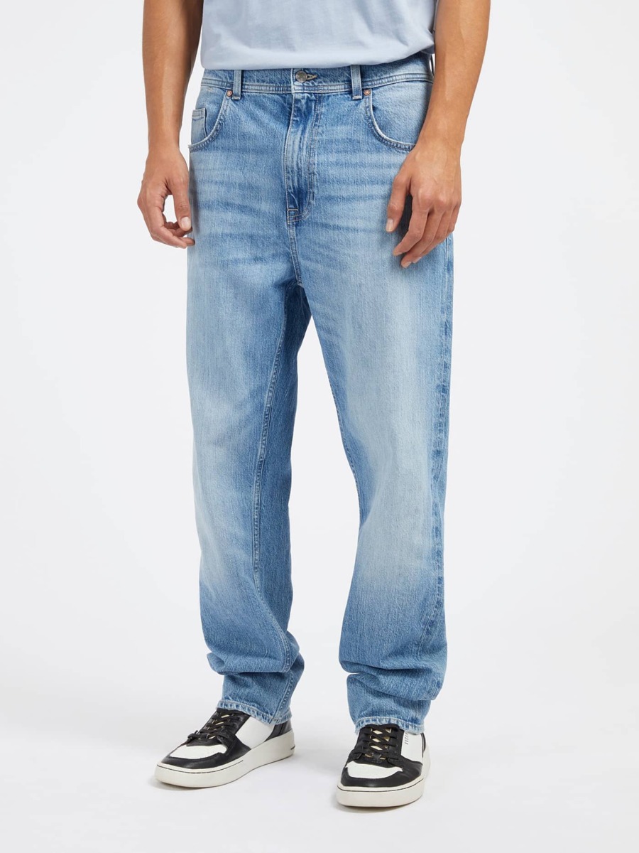 Man Relaxed Jeans Blue from Guess GOOFASH