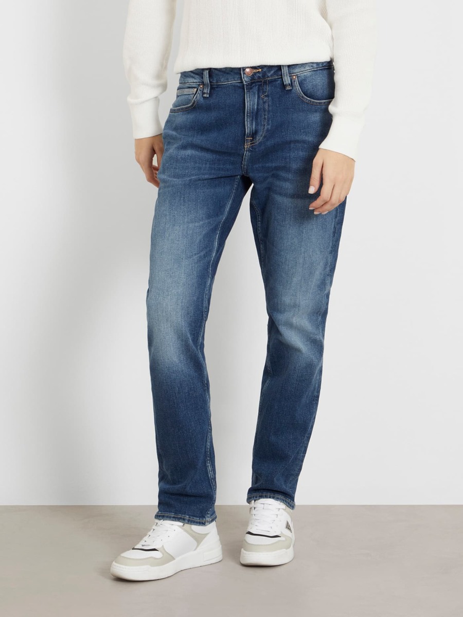 Man Slim Jeans in Blue Guess GOOFASH