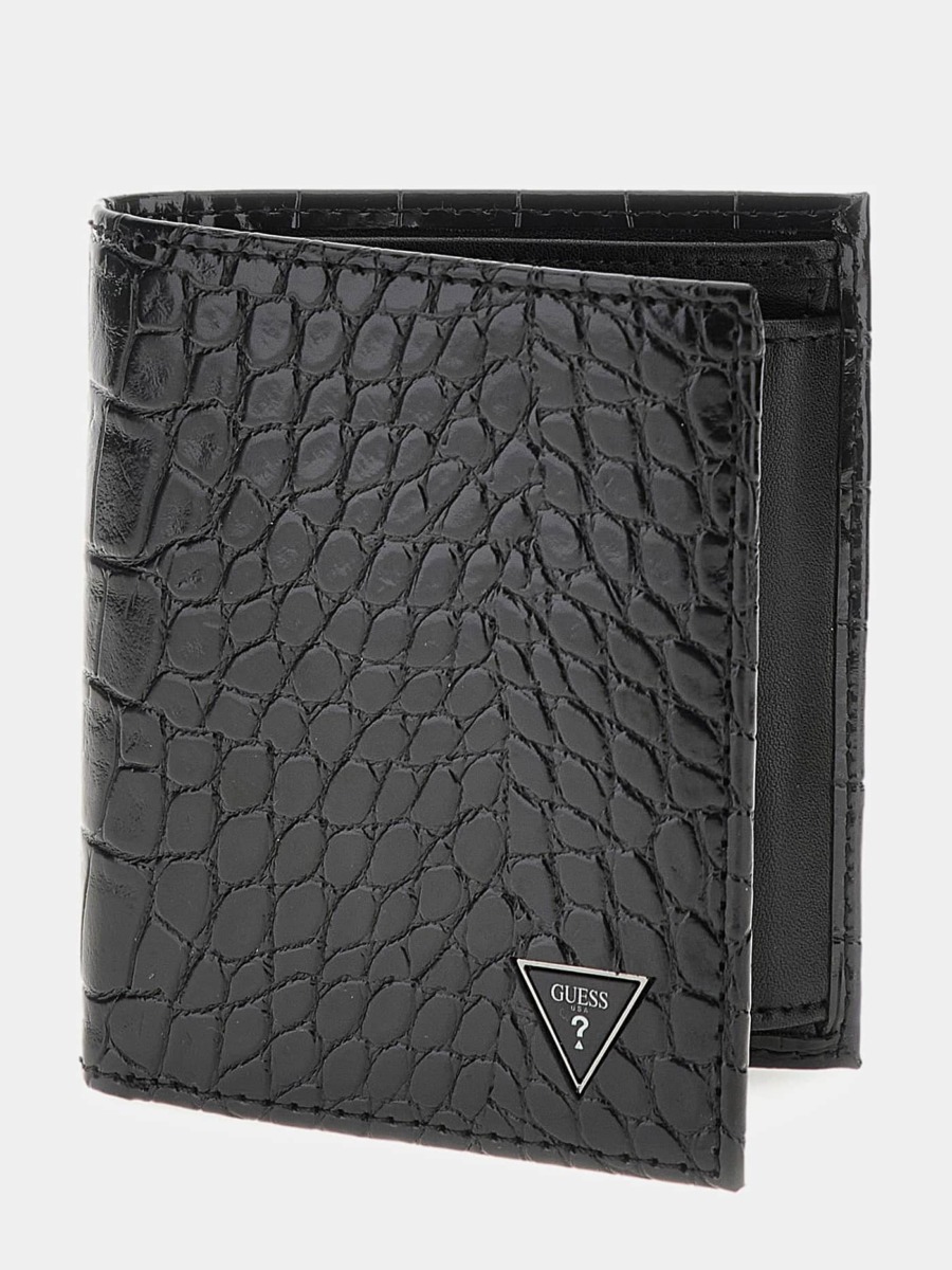Man Wallet in Black from Guess GOOFASH