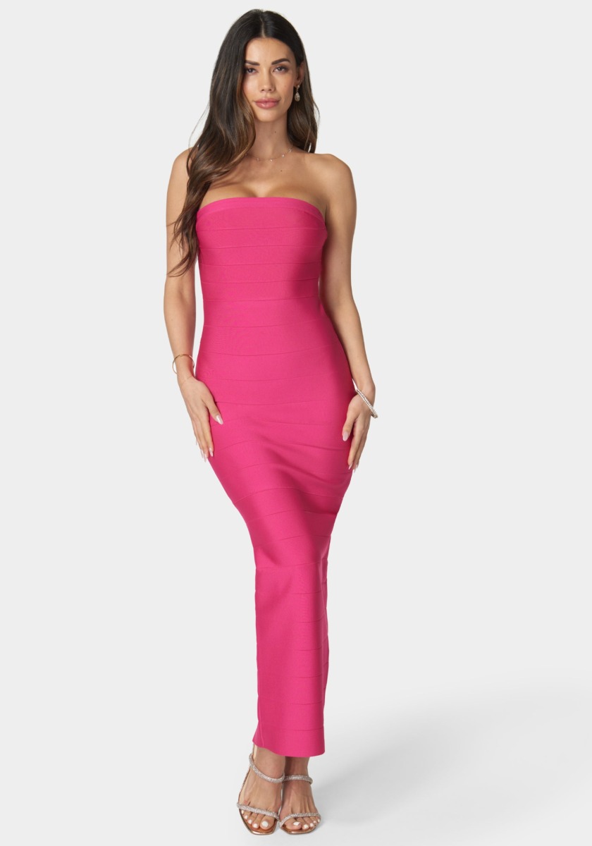 Maxi Dress Pink for Women at Bebe GOOFASH