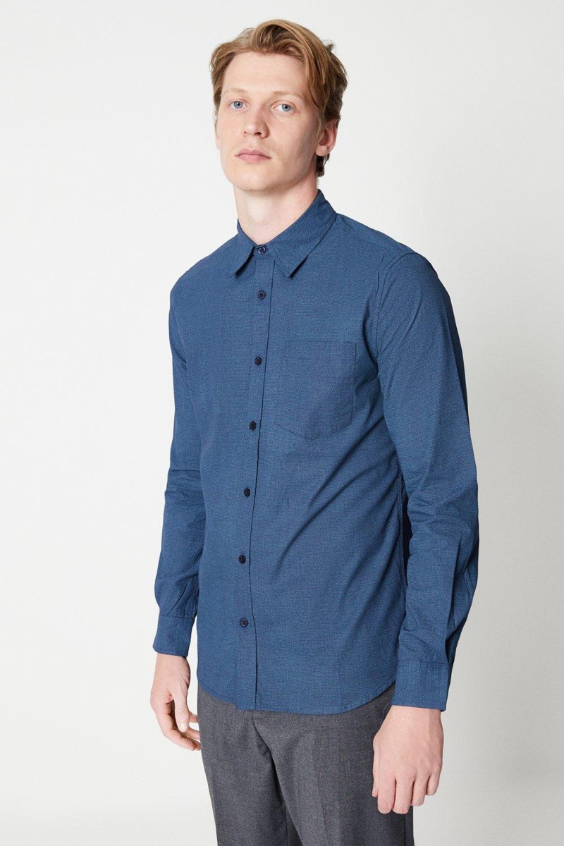 Men Shirt Blue - Burton GOOFASH