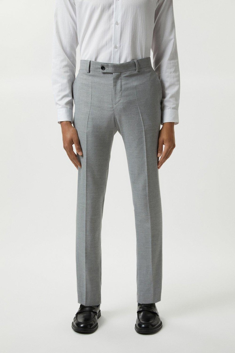 Men Suit Trousers Grey Burton GOOFASH