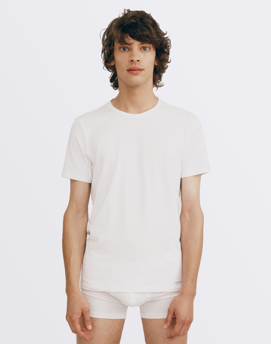 Men T-Shirt White Freshlabels GOOFASH