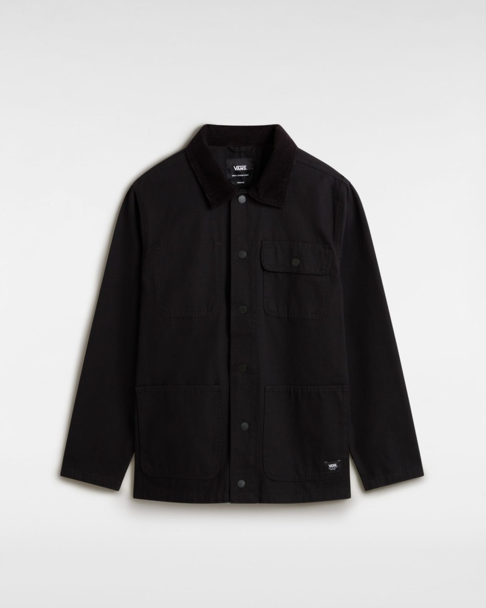 Men's Black Chore Jacket - Vans GOOFASH