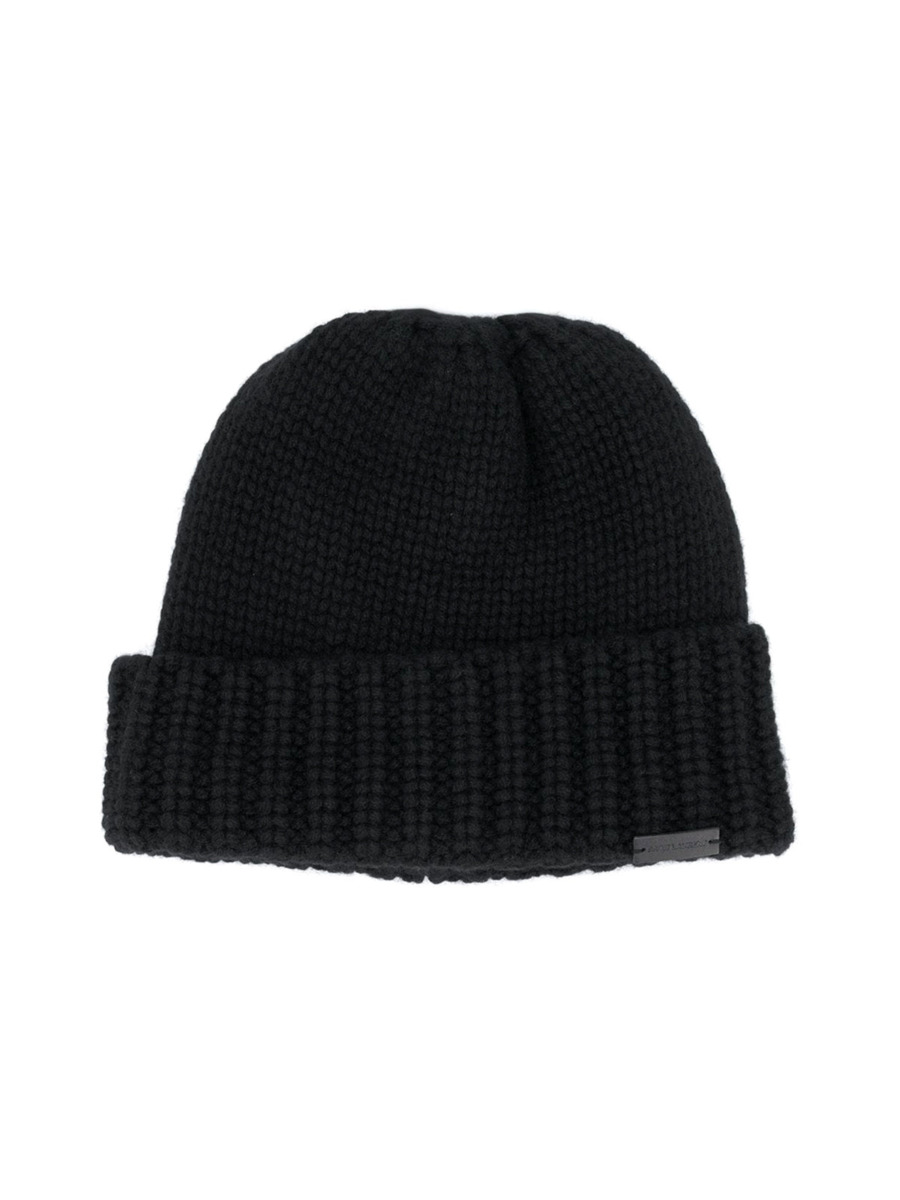 Mens Black Knitted Hat - Suitnegozi - Saint Laurent GOOFASH