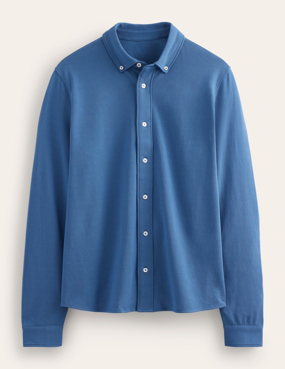 Men's Blue Shirt Boden GOOFASH