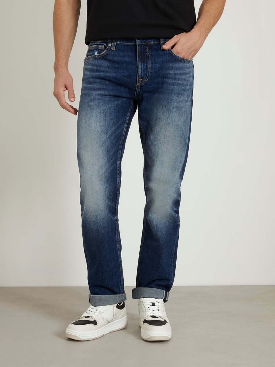 Men's Blue Slim Jeans from Guess GOOFASH