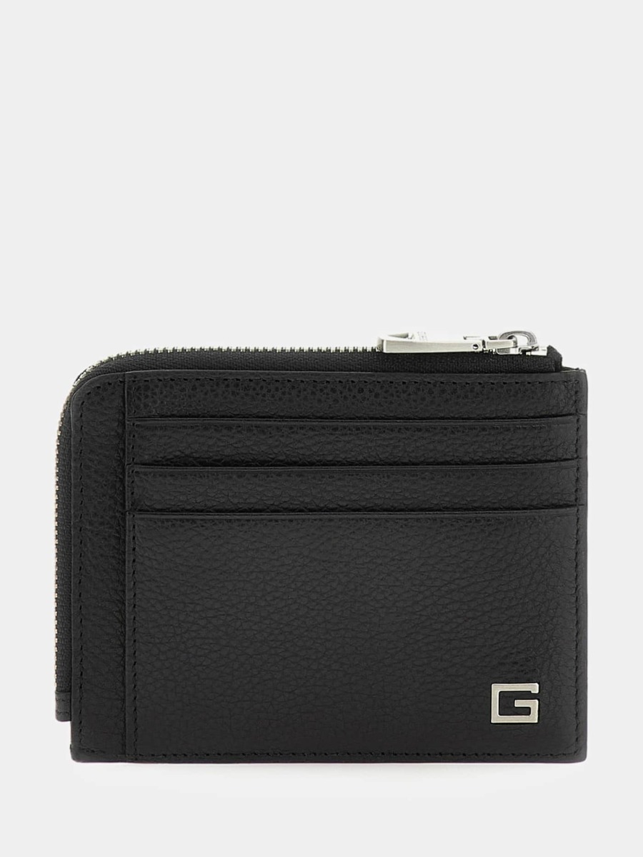 Men's Card Holder in Black from Guess GOOFASH
