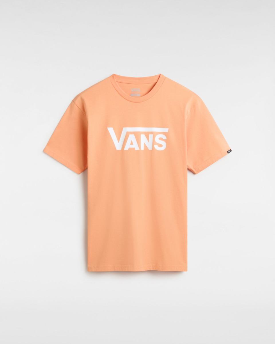 Men's Classic Poloshirt in Orange Vans GOOFASH