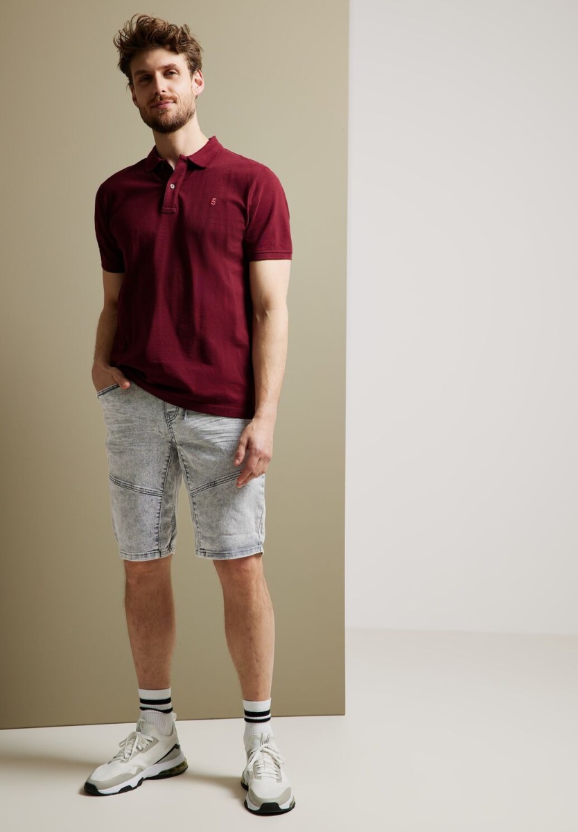 Men's Grey Jeans Shorts from Street One GOOFASH