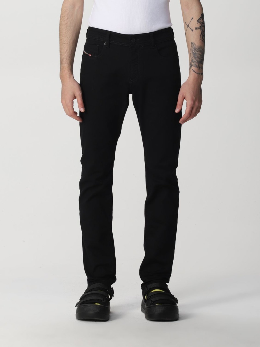 Men's Jeans in Black Giglio - Diesel GOOFASH