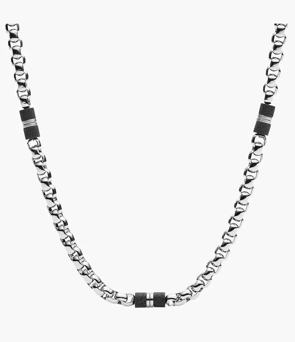 Men's Necklace Silver from Fossil GOOFASH