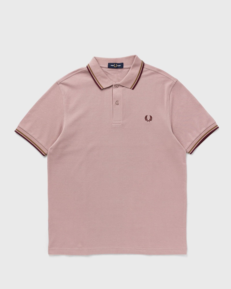 Mens Poloshirt Pink Bstn Fred Perry GOOFASH