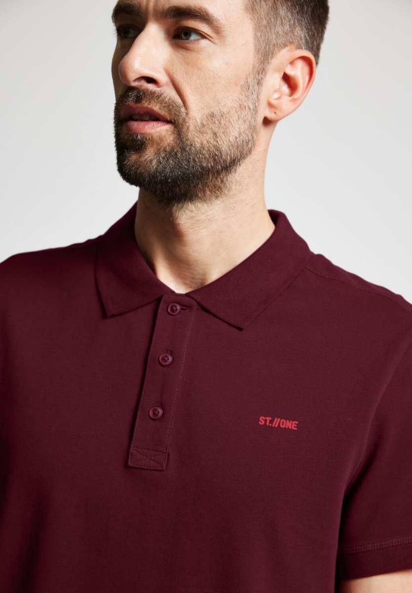 Mens Poloshirt in Red from Street One GOOFASH