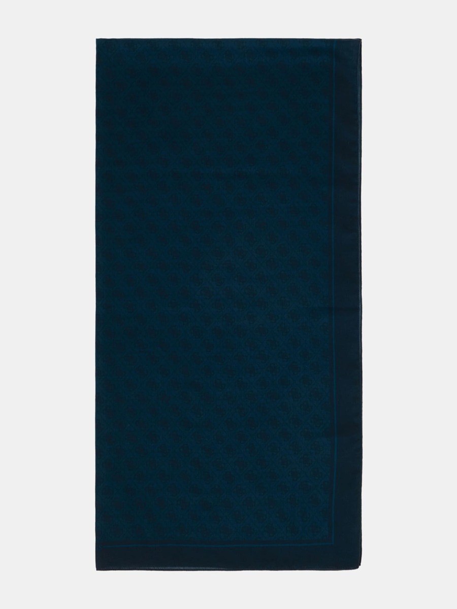 Mens Scarf in Blue Guess GOOFASH
