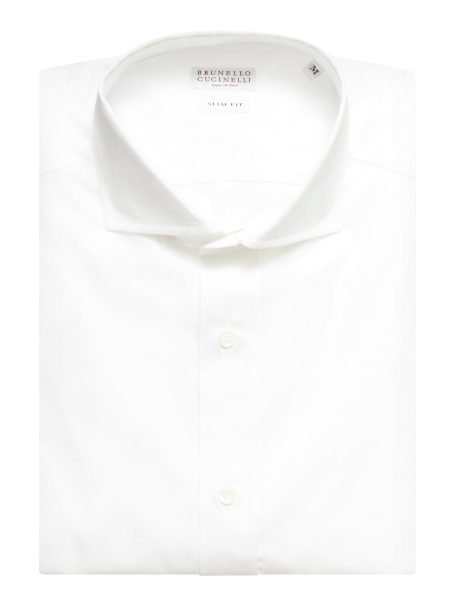 Mens Shirt in White by Suitnegozi GOOFASH