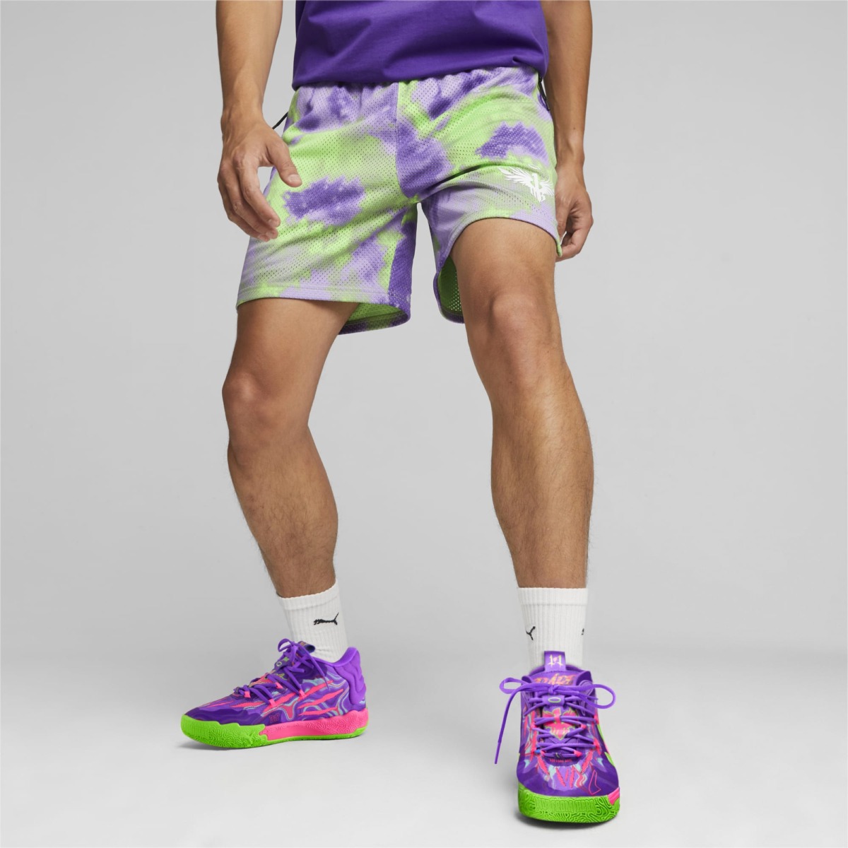 Men's Shorts Purple from Puma GOOFASH