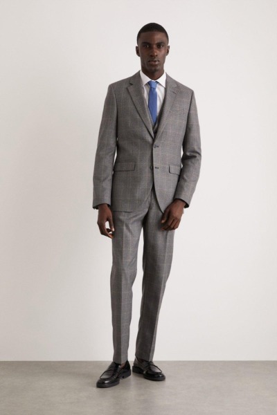 Men's Suit Trousers Grey Burton GOOFASH