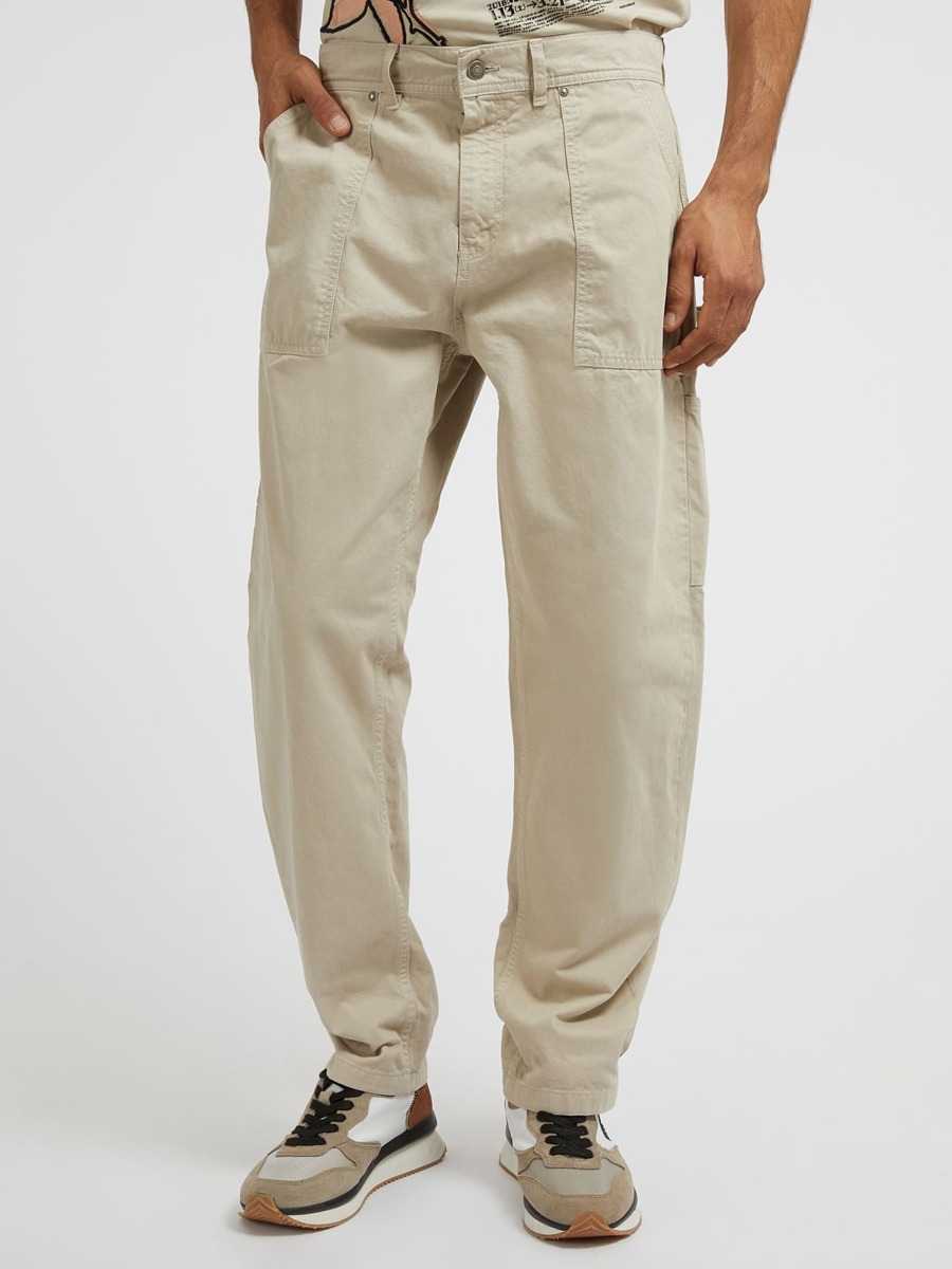 Mens Trousers Beige by Guess GOOFASH