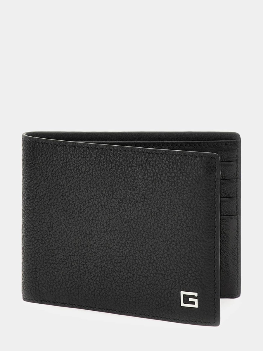 Men's Wallet in Black by Guess GOOFASH