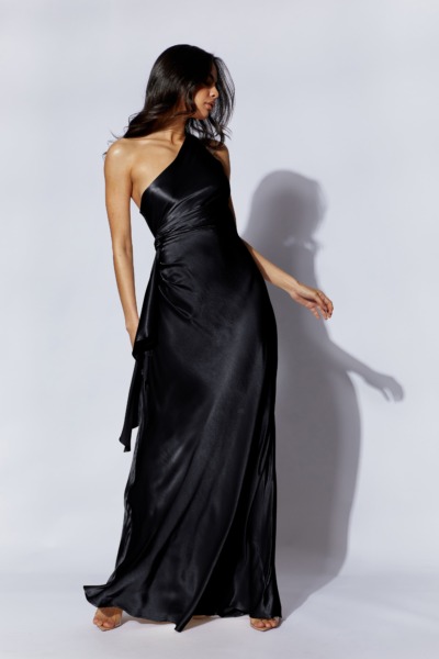 Meshki Black Maxi Dress Ladies GOOFASH