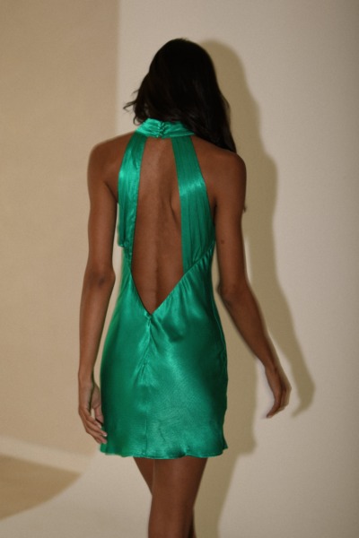 Meshki - Lady Mini Dress in Green GOOFASH