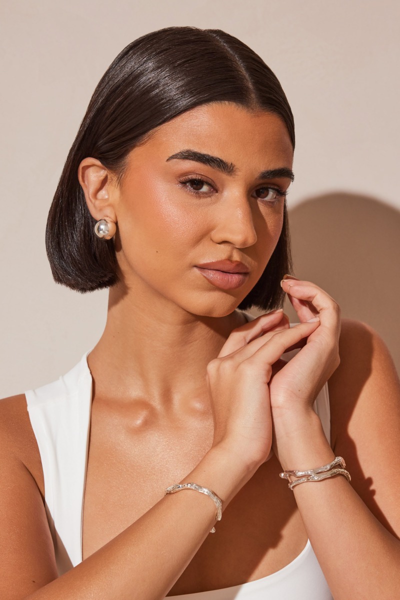 Meshki Women's Earrings in Silver GOOFASH
