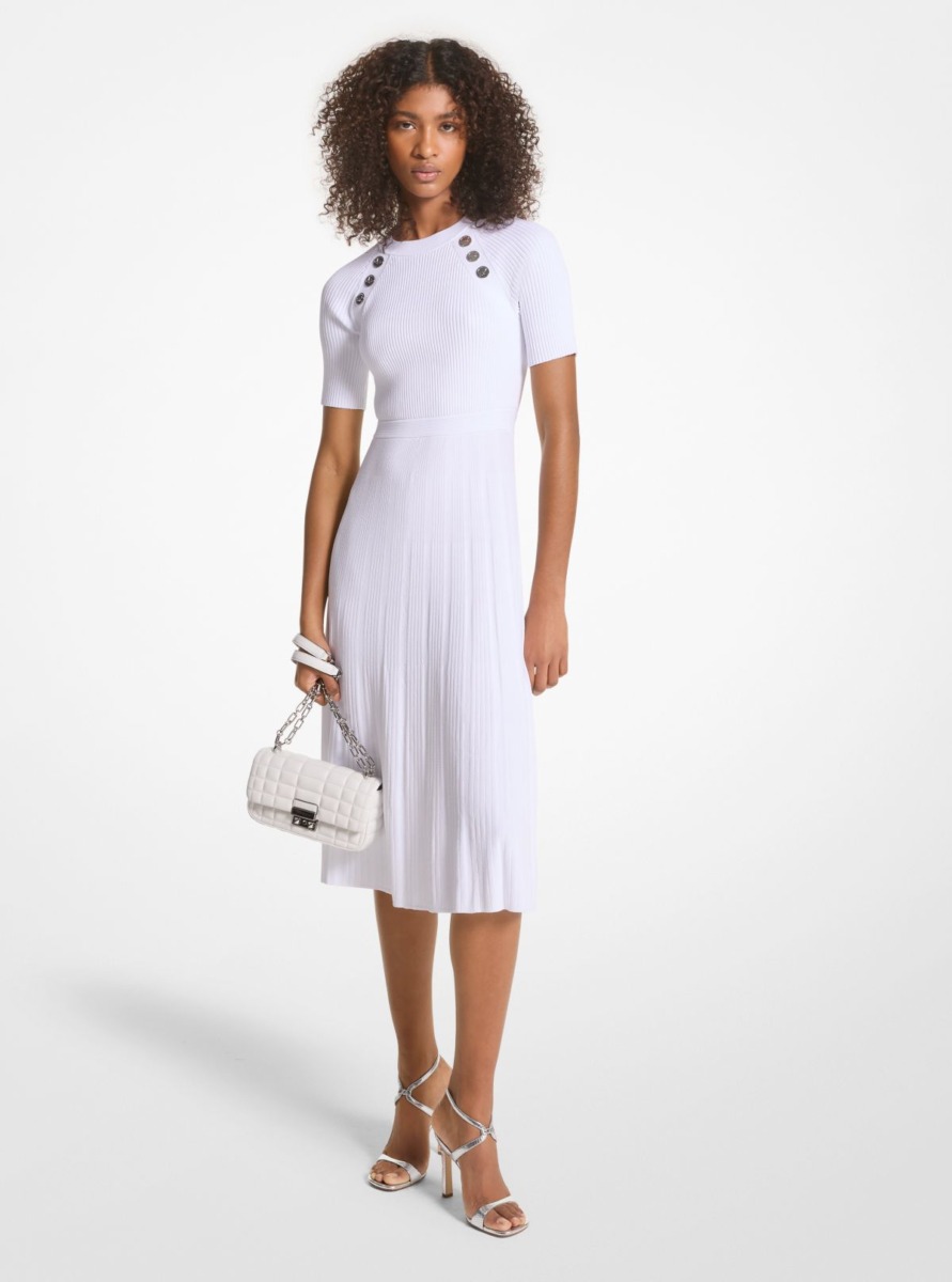 Midi Dress White for Woman at Michael Kors GOOFASH