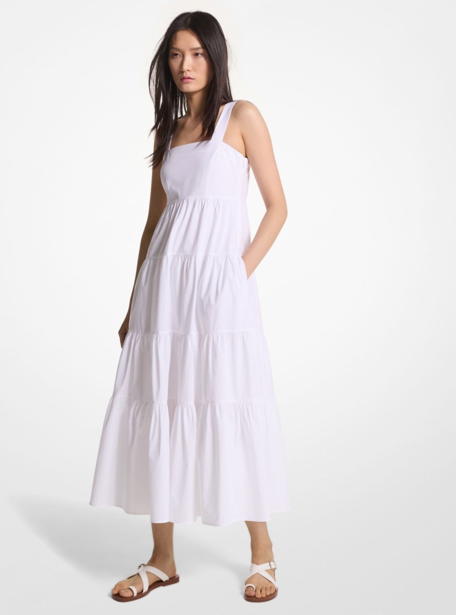 Midi Dress in White - Michael Kors - Woman GOOFASH