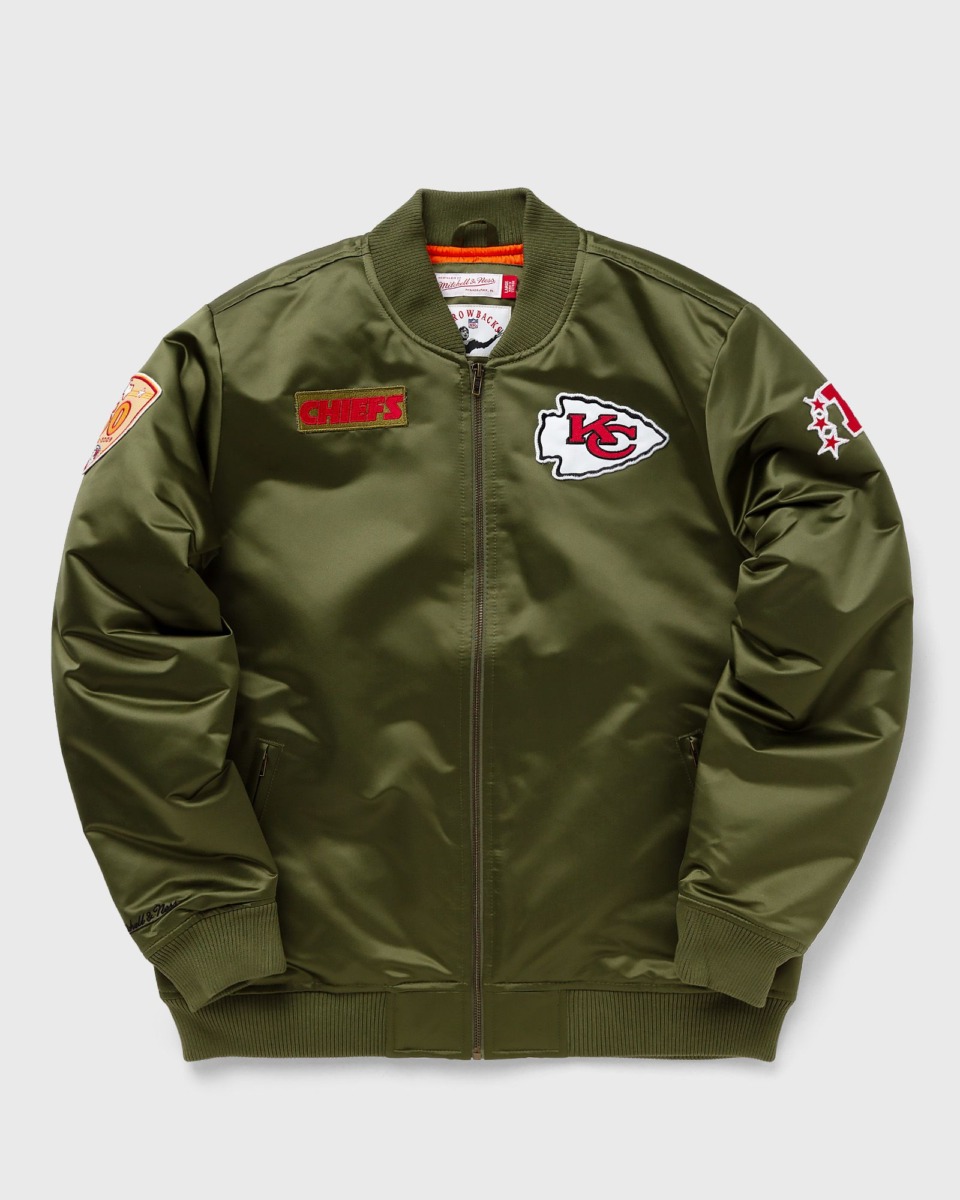 Mitchell & Ness - Gents Green Bomber Jacket by Bstn GOOFASH