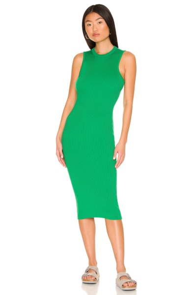 Monrow Dress Green Revolve Woman GOOFASH
