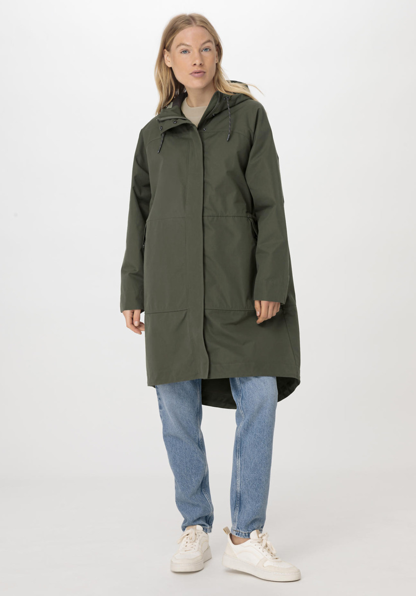 Olive Coat for Women by Hessnatur GOOFASH