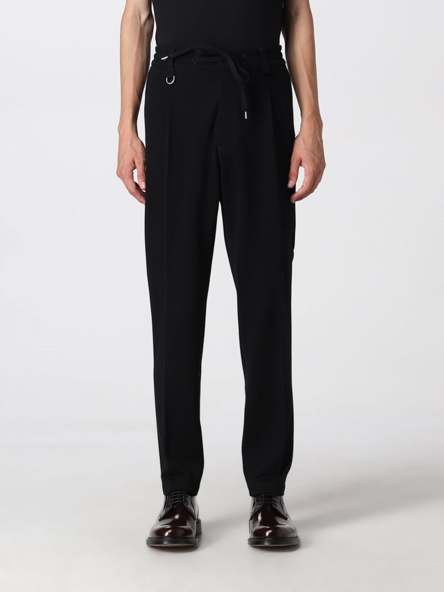 Paolo Pecora Mens Trousers in Black from Giglio GOOFASH