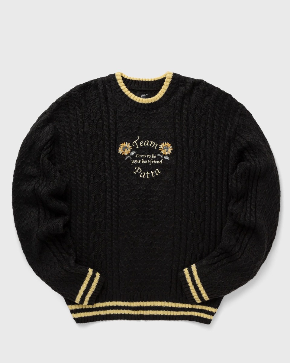 Patta Man Knitted Sweater Black - Bstn GOOFASH