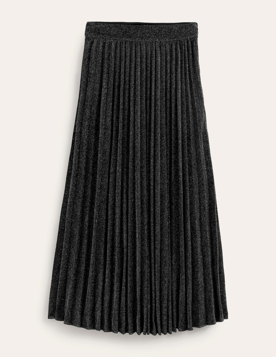Pleated Skirt in Black Boden GOOFASH