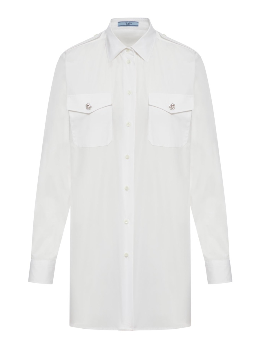 Prada Woman White Shirt by Suitnegozi GOOFASH