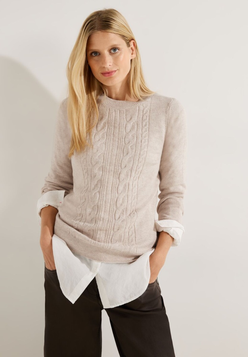 Pullover Beige at Cecil GOOFASH