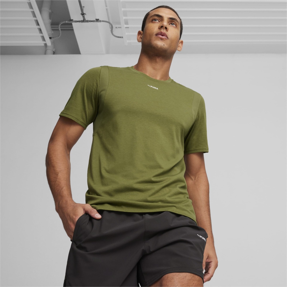 Puma - Man T-Shirt Green GOOFASH