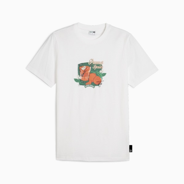 Puma Men's White Spritz Graphics T-Shirt GOOFASH