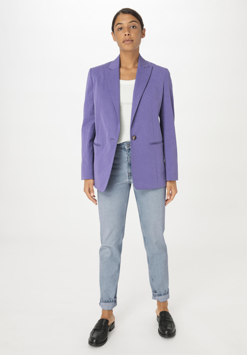 Purple Blazer for Woman by Hessnatur GOOFASH