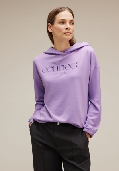 Purple Hoodie for Women by Street One GOOFASH