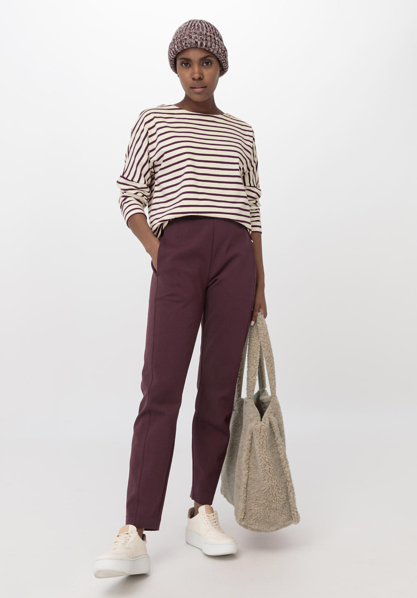 Red Womens Trousers - Hessnatur GOOFASH