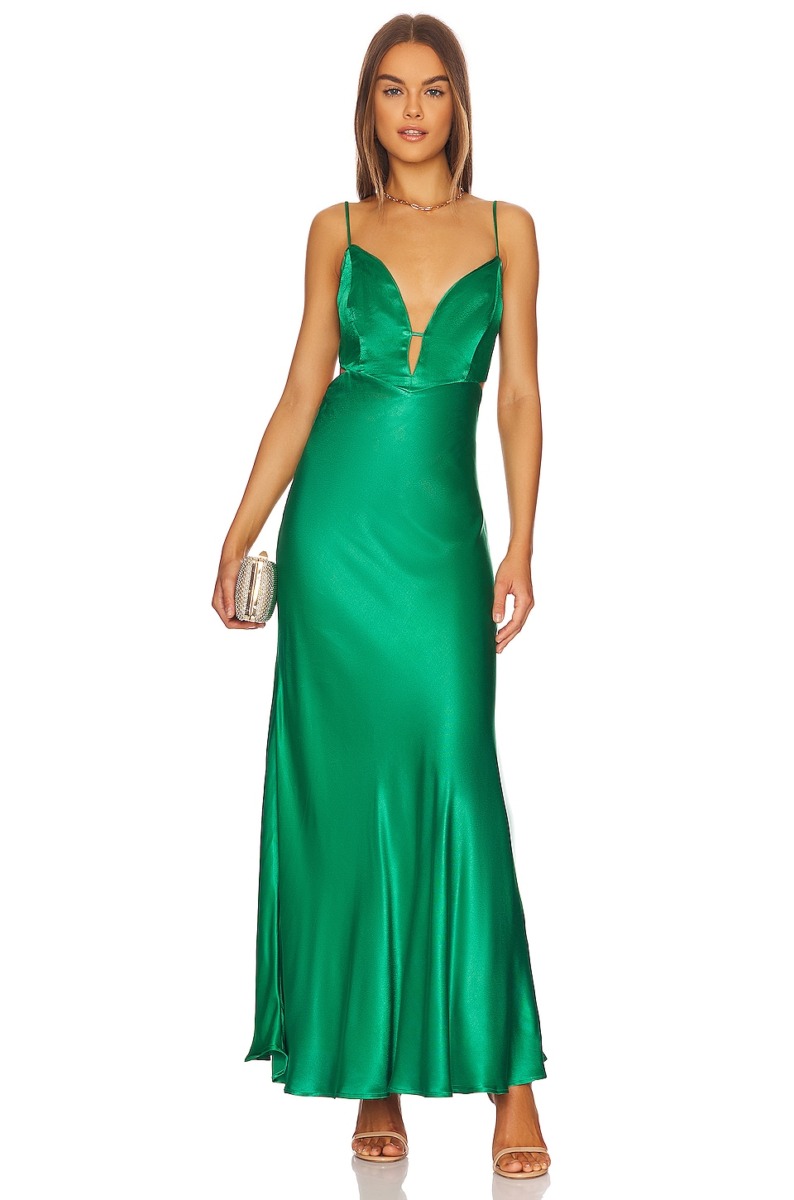 Revolve - Lady Slip Dress Green - Bardot GOOFASH
