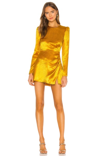 Revolve - Woman Mini Dress - Gold GOOFASH